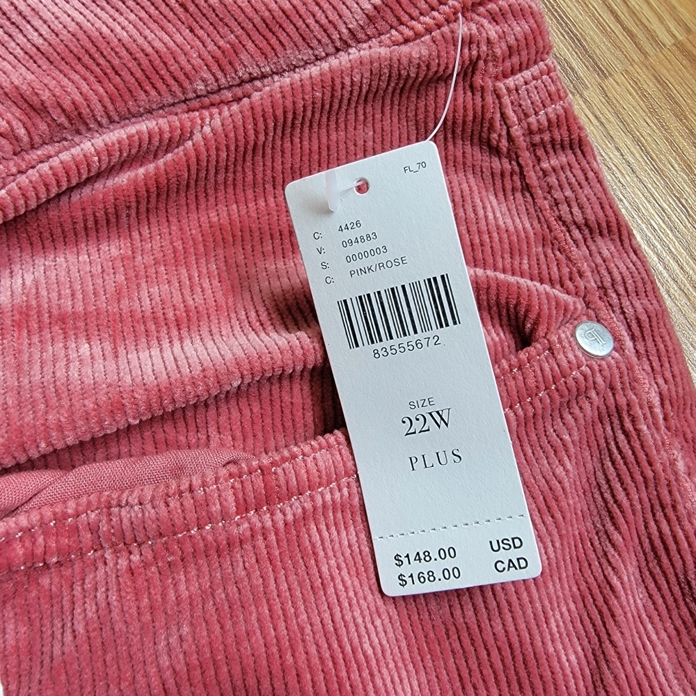 Anthropologie Pilcro The Yaya Women's Plus Size 22W Midrise Corduroy Crop Pants - Picture 8 of 16